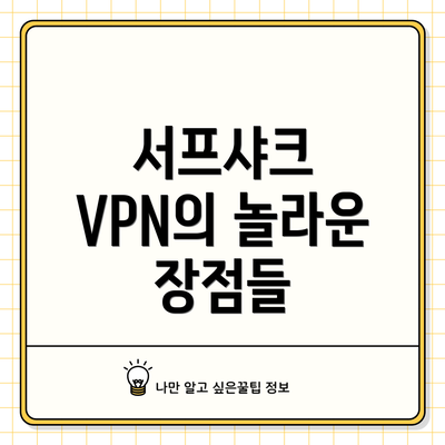 서프샤크 VPN의 놀라운 장점들