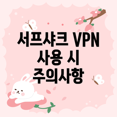서프샤크 VPN 사용 시 주의사항