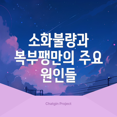 소화불량과 복부팽만의 주요 원인들