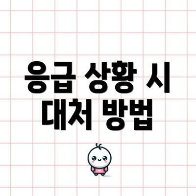 응급 상황 시 대처 방법