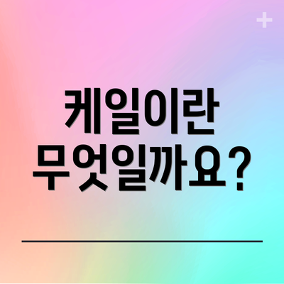 케일이란 무엇일까요?