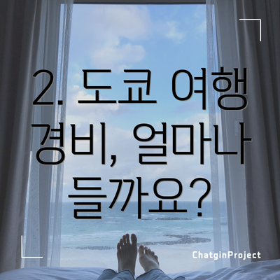 2. 도쿄 여행 경비, 얼마나 들까요?