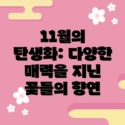 11월의 탄생화: 다양한 매력을 지닌 꽃들의 향연