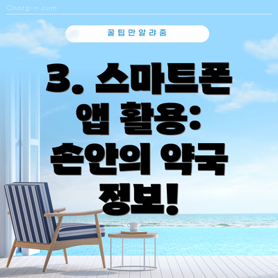 3. 스마트폰 앱 활용: 손안의 약국 정보!