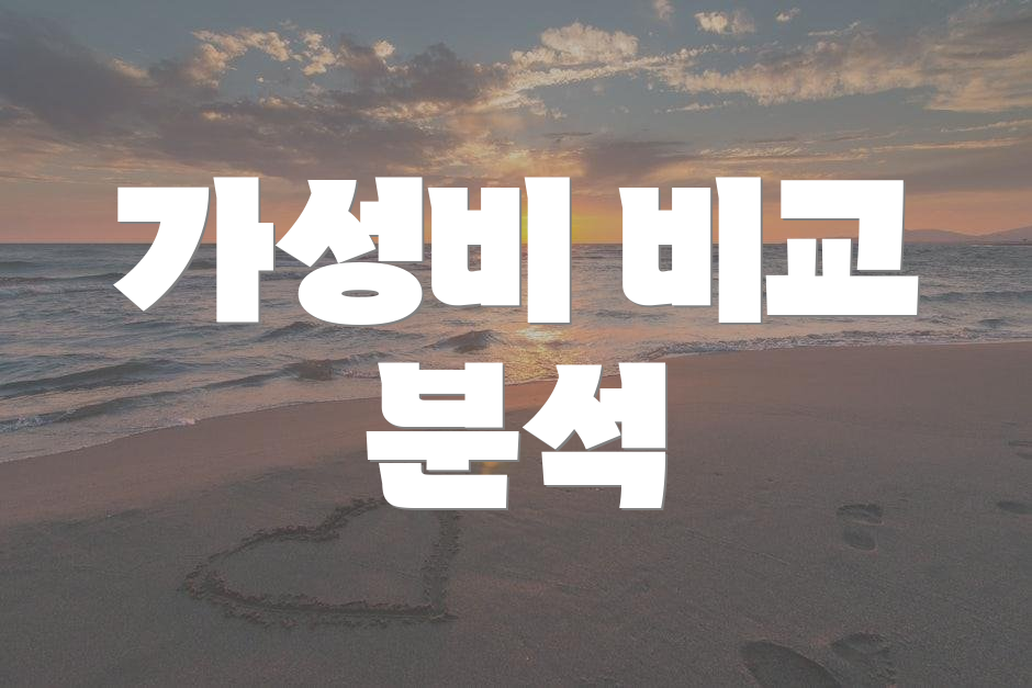 가성비 비교 분석