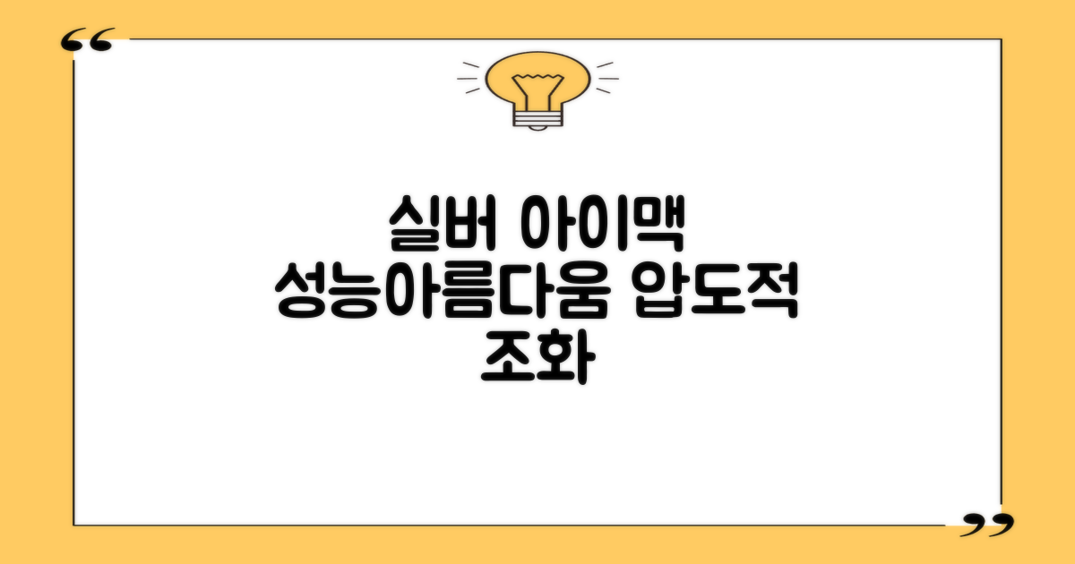 실버 아이맥, 아름다움과 성능의 조화