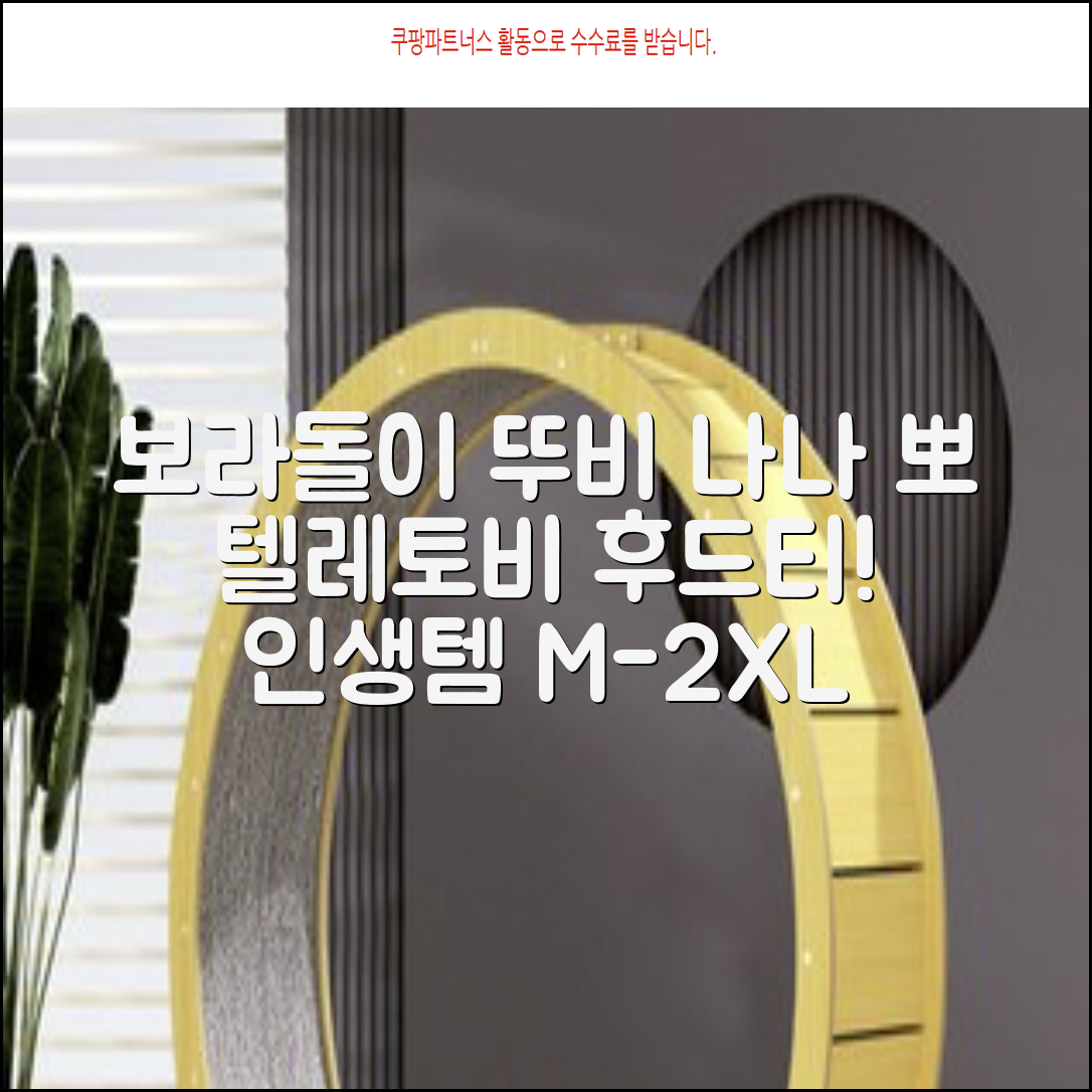 텔레토비 후드티 루즈핏 M~2XL 보라돌이 뚜비 나나 뽀 추천 리뷰