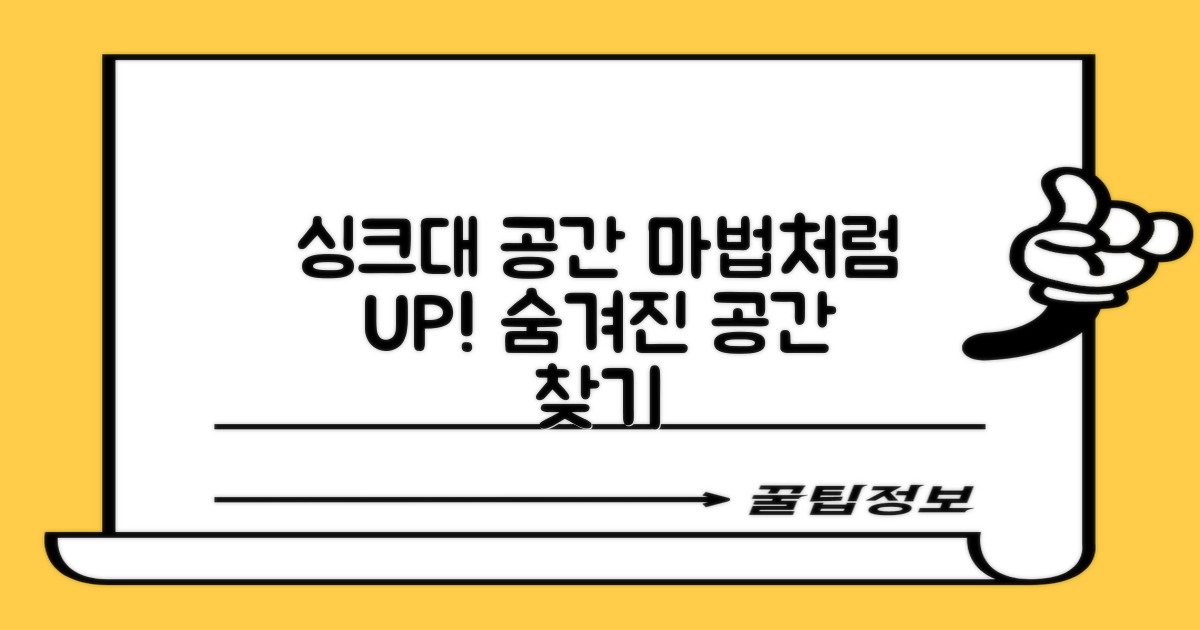 싱크대 공간 활용의 마법