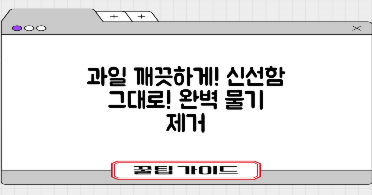 과일 세척부터 물기 제거까지