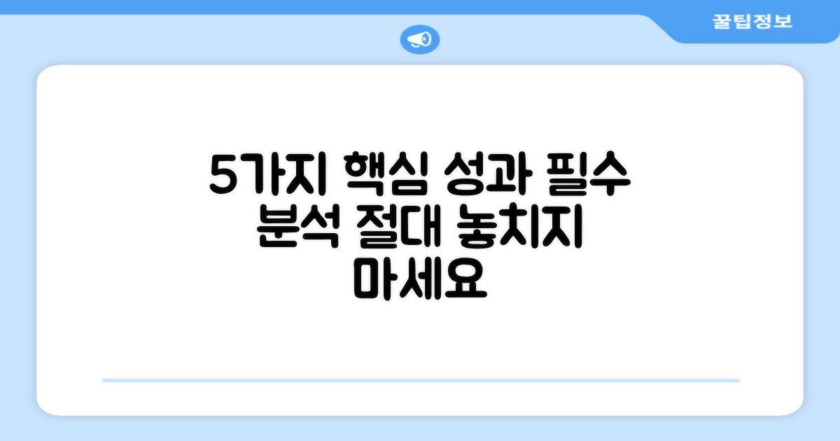 5가지 주요 성능 분석