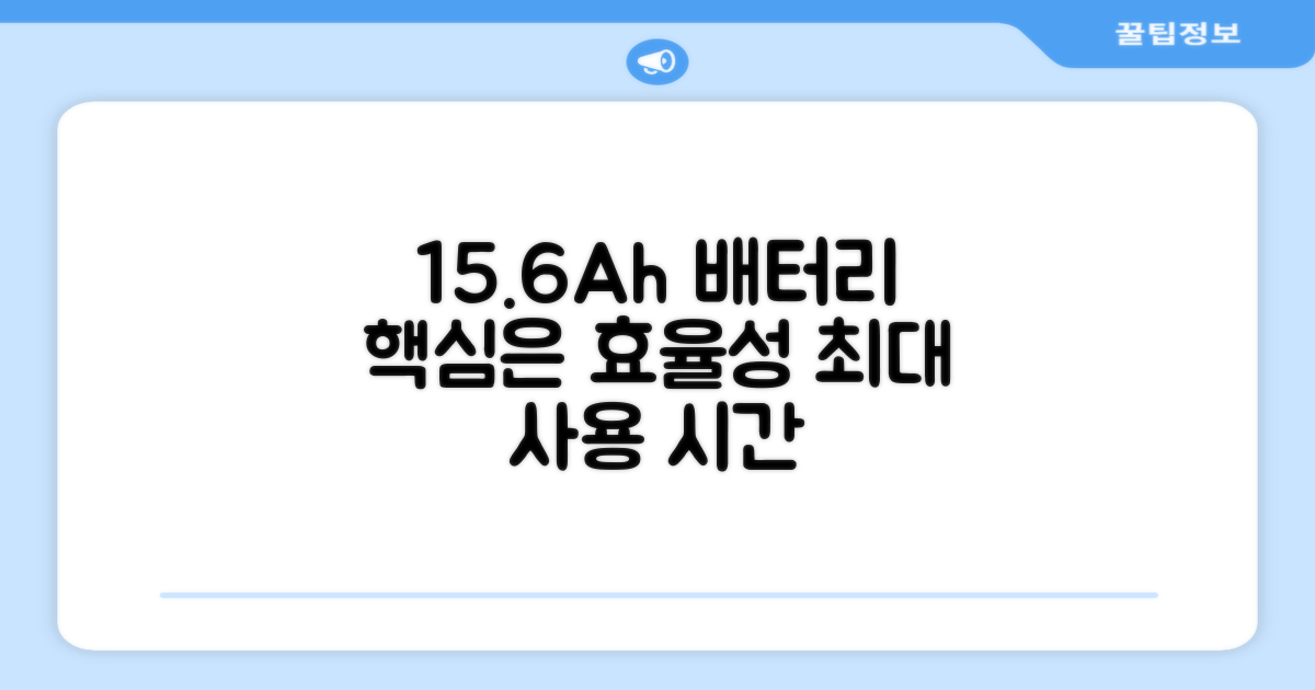 15.6Ah 배터리 효율성