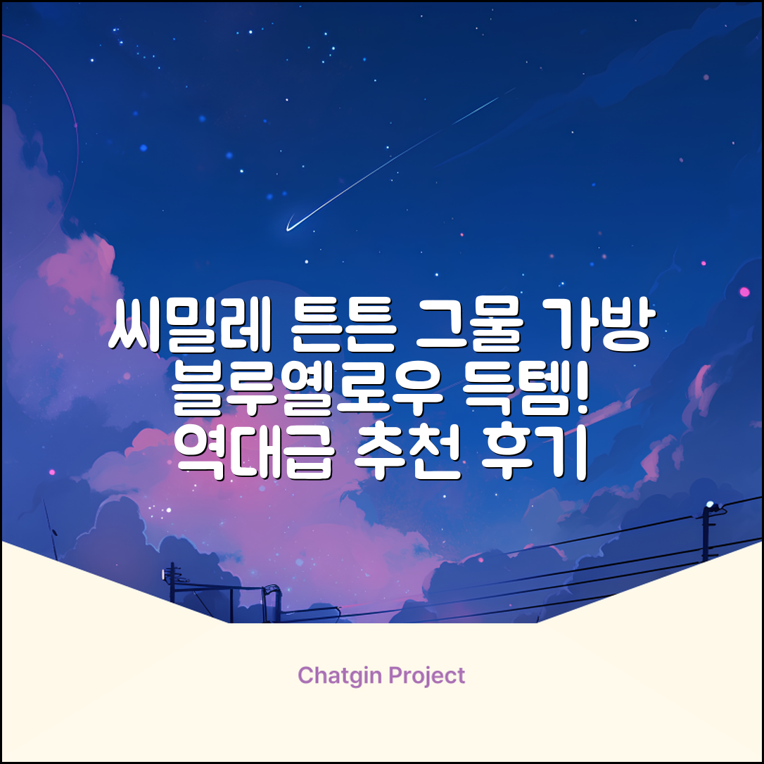 씨밀레 두꺼운 그물 공 가방, 블루 + 옐로우, 1개 추천 리뷰