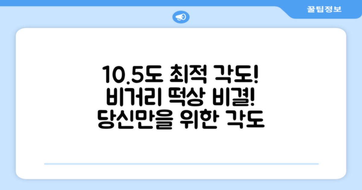 10.5도, 최적 각도 찾기