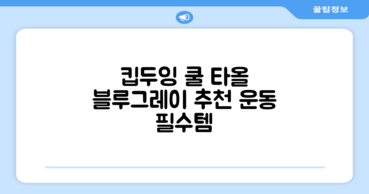 키프두잉 건식 스포츠 쿨 타올 케이스, 블루 + 그레이, 1세트 추천 리뷰