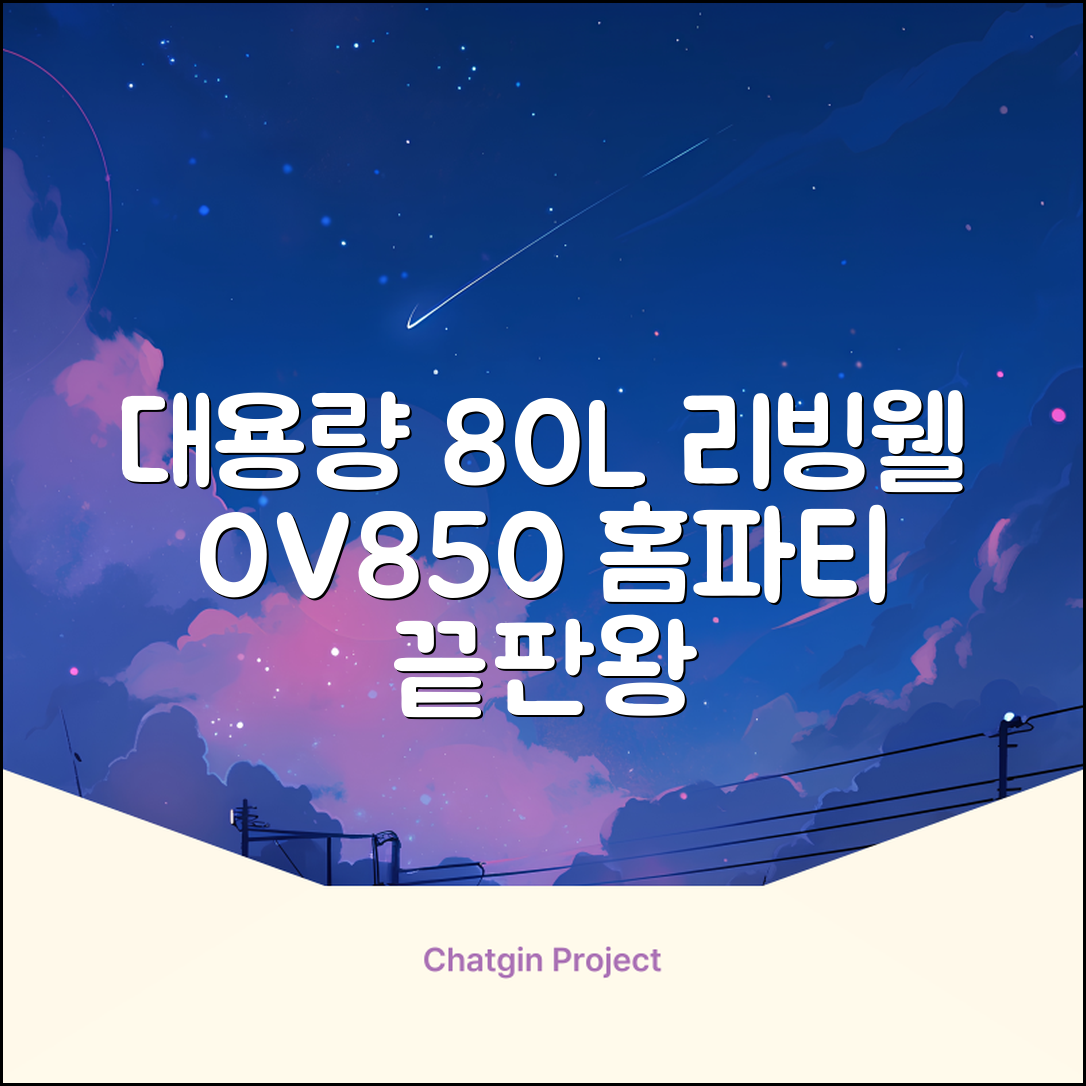 리빙웰 업소용 홈파티용 초대용량 80리터 OV850, 상품명 표기 추천 리뷰
