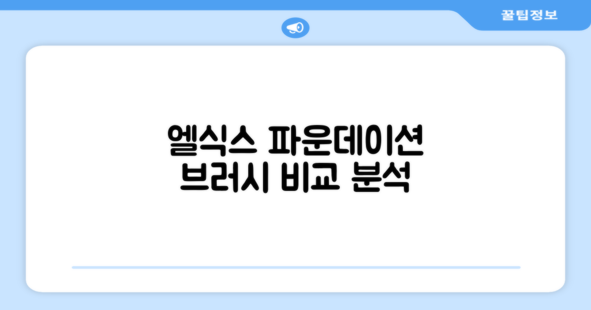 엘리식스 파운데이션 브러시 비교