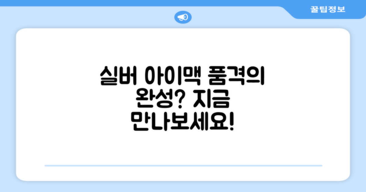 실버 색상, 아이맥의 품격?