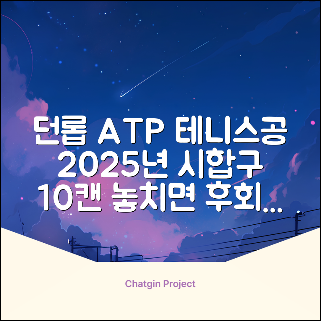 2025 던롭 ATP 테니스공 10캔 (20볼) 시합구, 던롭 ATP볼 10캔 (20볼), 10세트 추천 리뷰