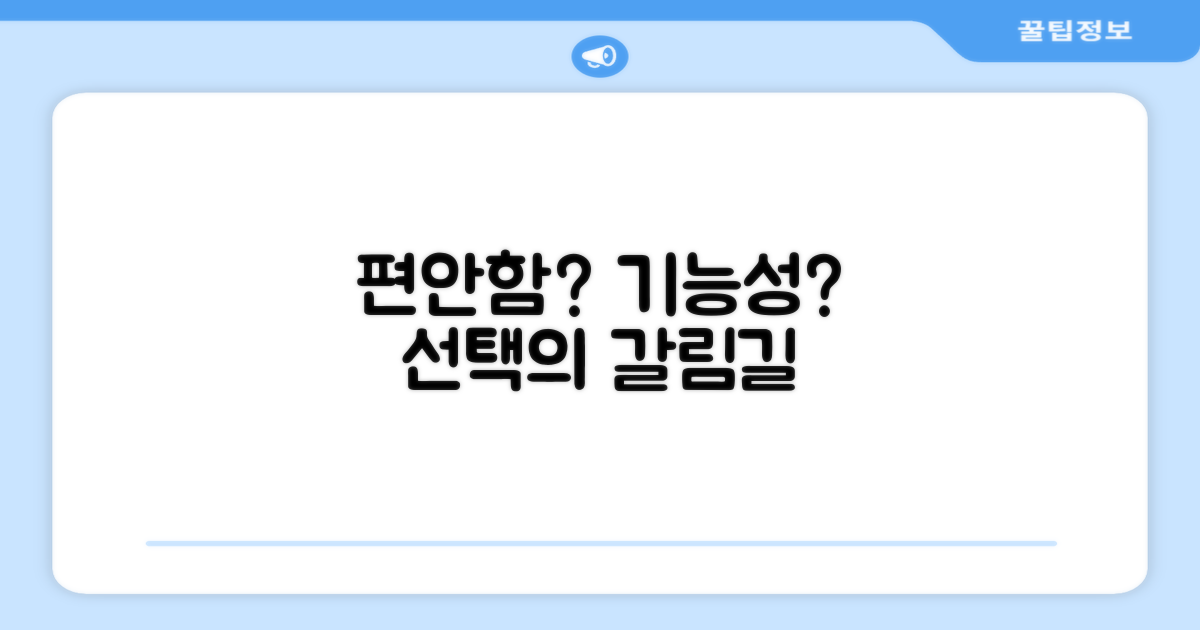 편안함 vs 기능성: 무엇을 택할까?