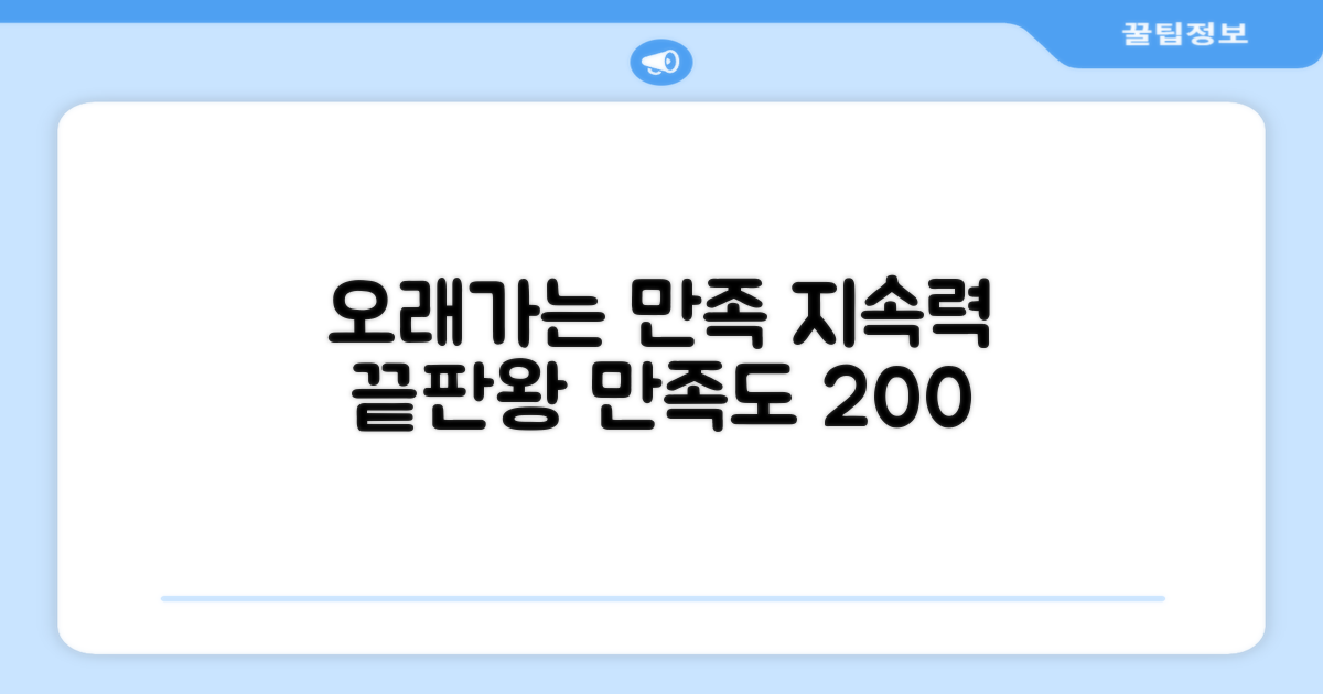 강력한 지속력, 만족도 UP