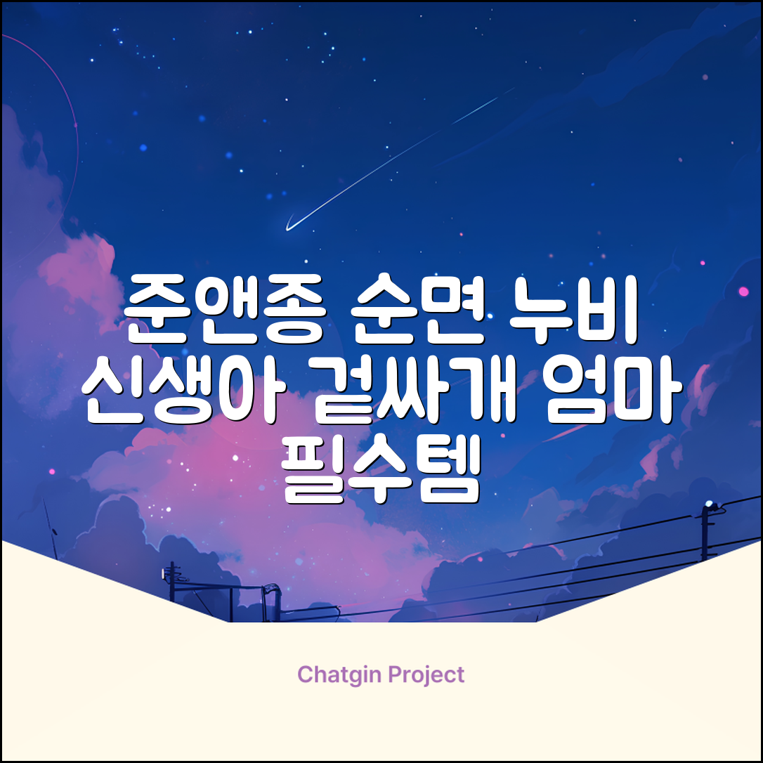 준앤종 프리미엄 순면 신생아 누비 겉싸개 추천 리뷰