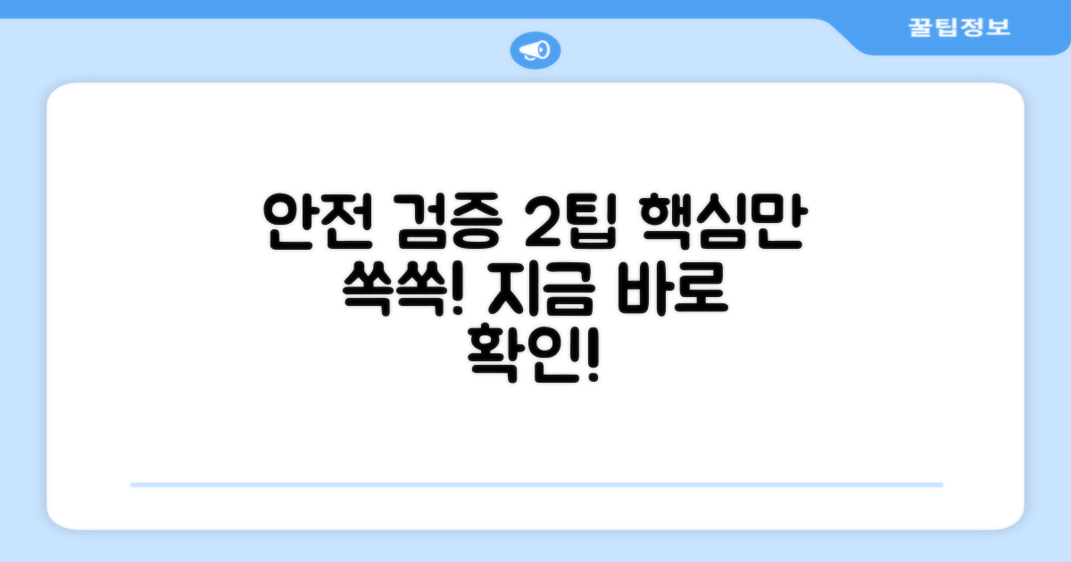 2가지 안전 검증 팁