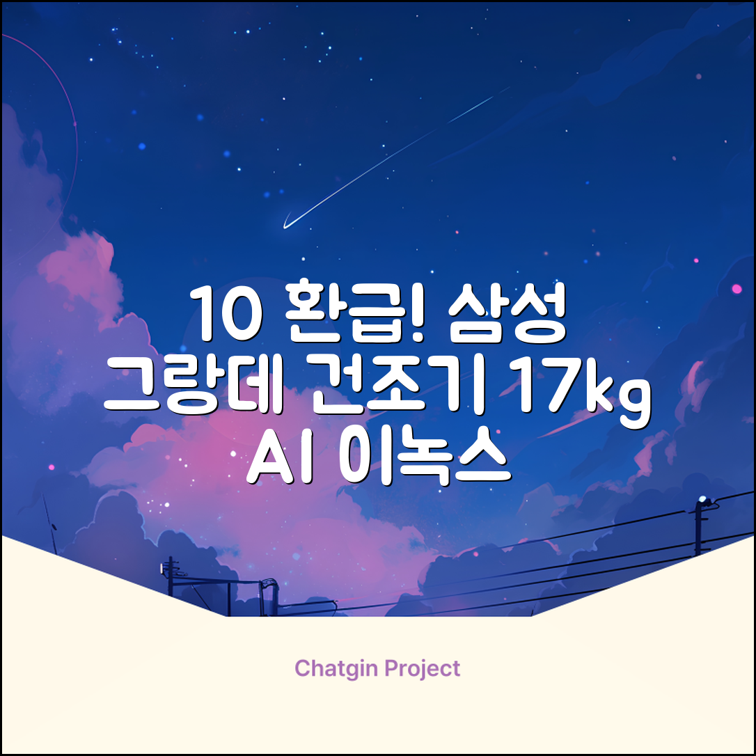 [10% 환급가전] 삼성전자 그랑데 건조기 AI 이녹스 DV17T8740BP 17kg 방문설치 추천 리뷰
