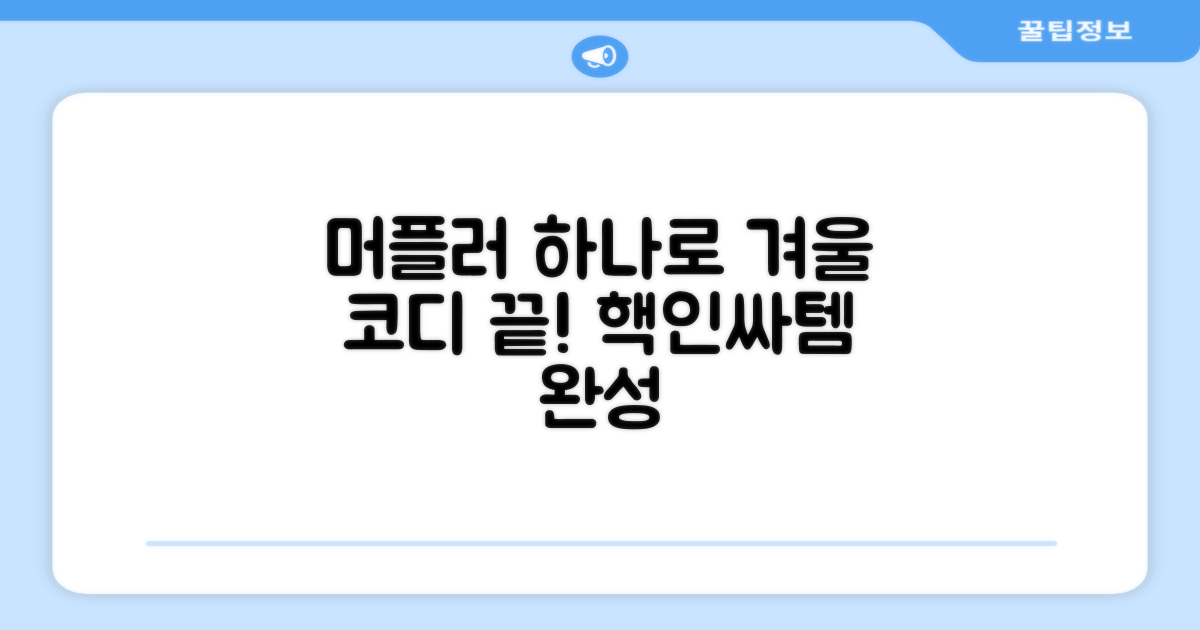 겨울 코디, 머플러로 완성