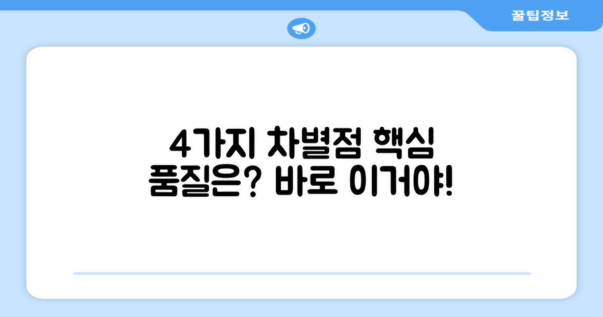 4가지 차별화된 품질