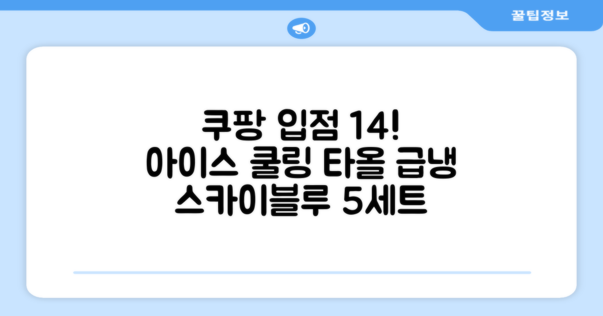 [쿠팡입점 1+4 이벤트] 아이스 쿨링 스포츠타올 건식 급냉 타올, 5세트, 스카이블루 추천 리뷰