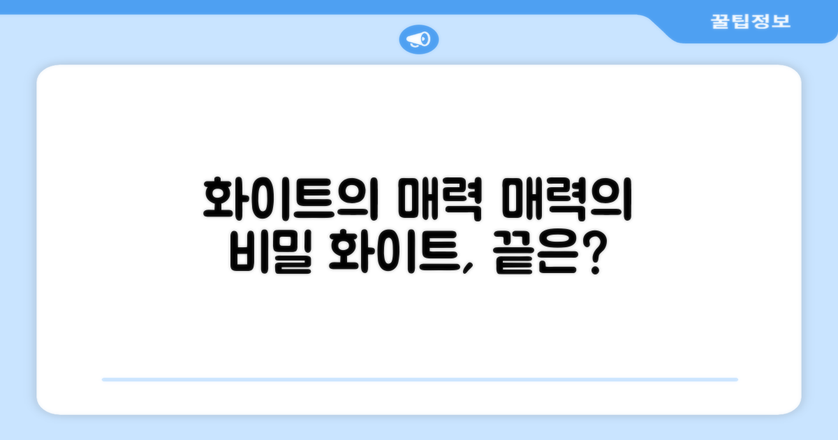 화이트 색상 매력은?