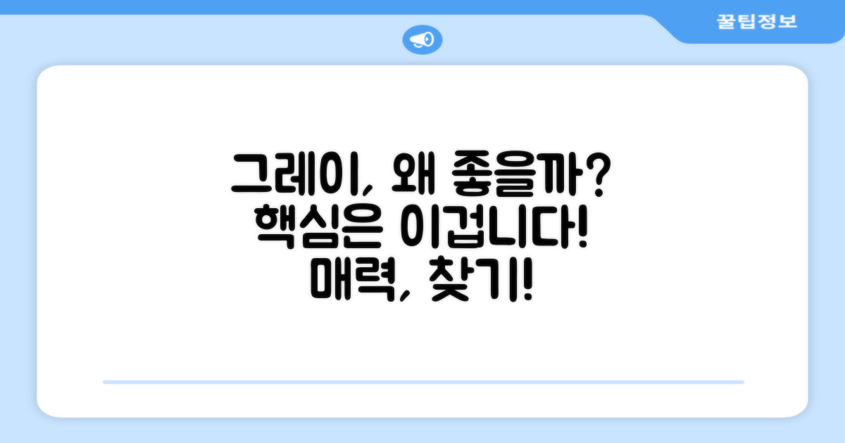 그레이 색상이 좋은 이유?