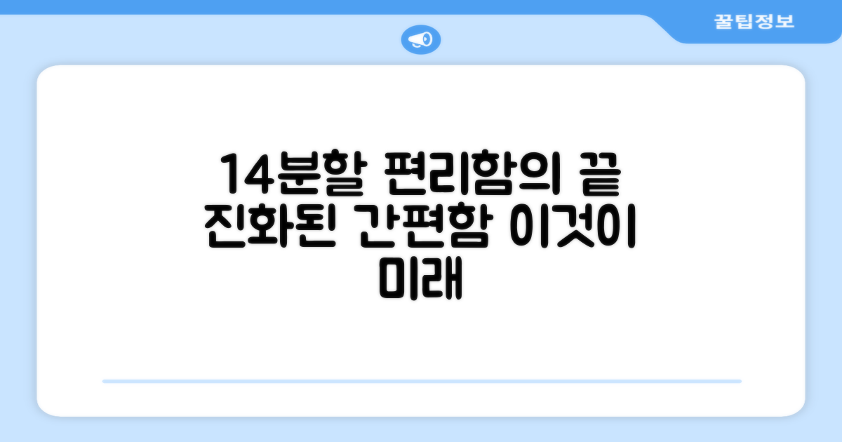14분할, 편리함의 진화