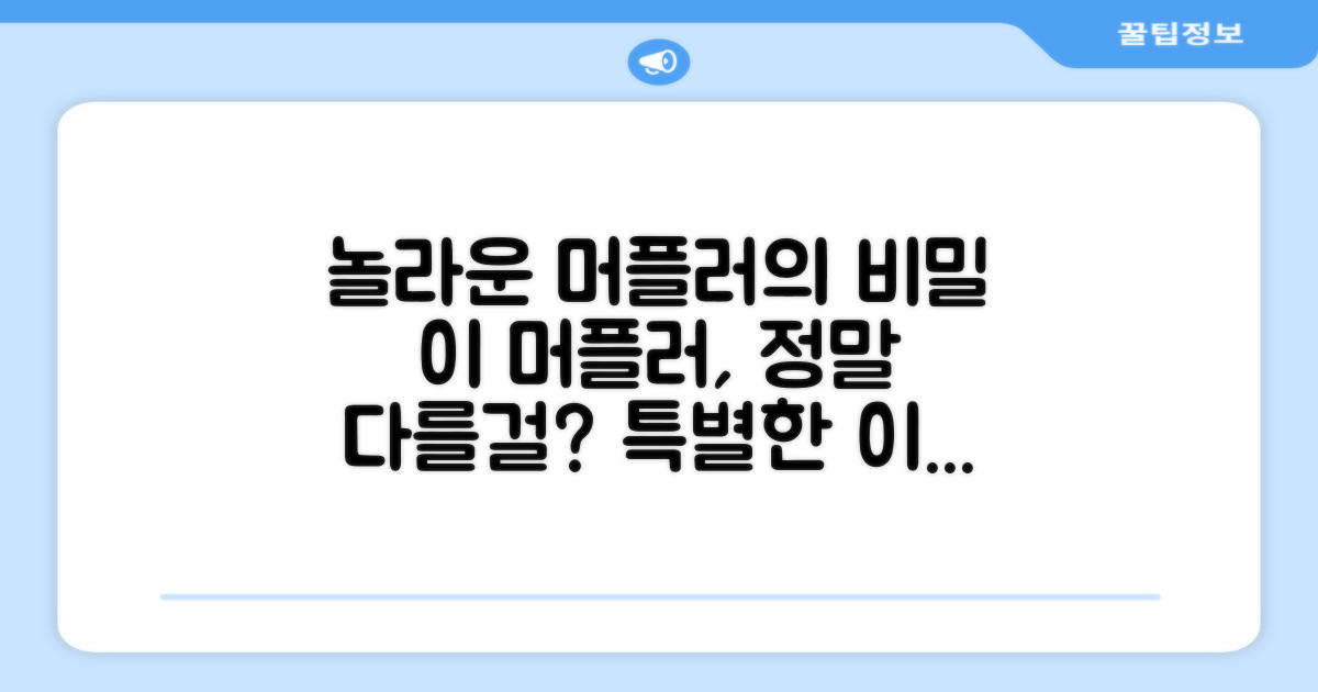 이 머플러, 왜 특별할까요?