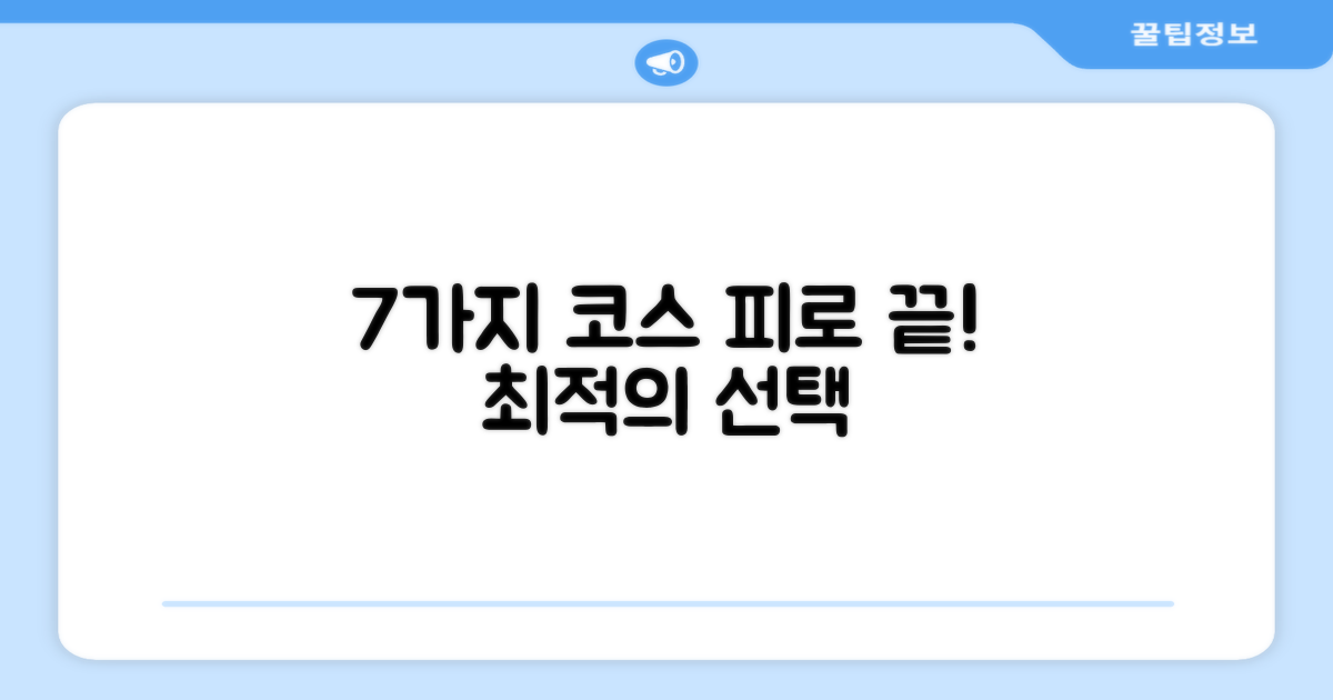 7가지 마사지 코스: 당신의 피로를 풀어줄 최적의 선택