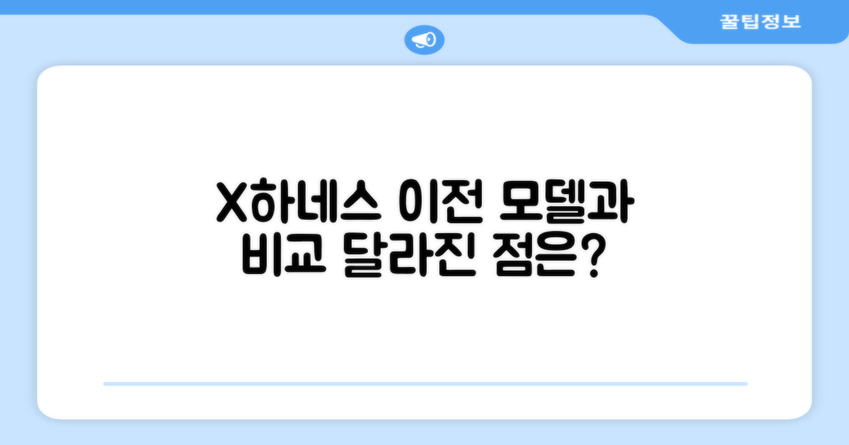 X형 하네스, 이전 모델과 비교