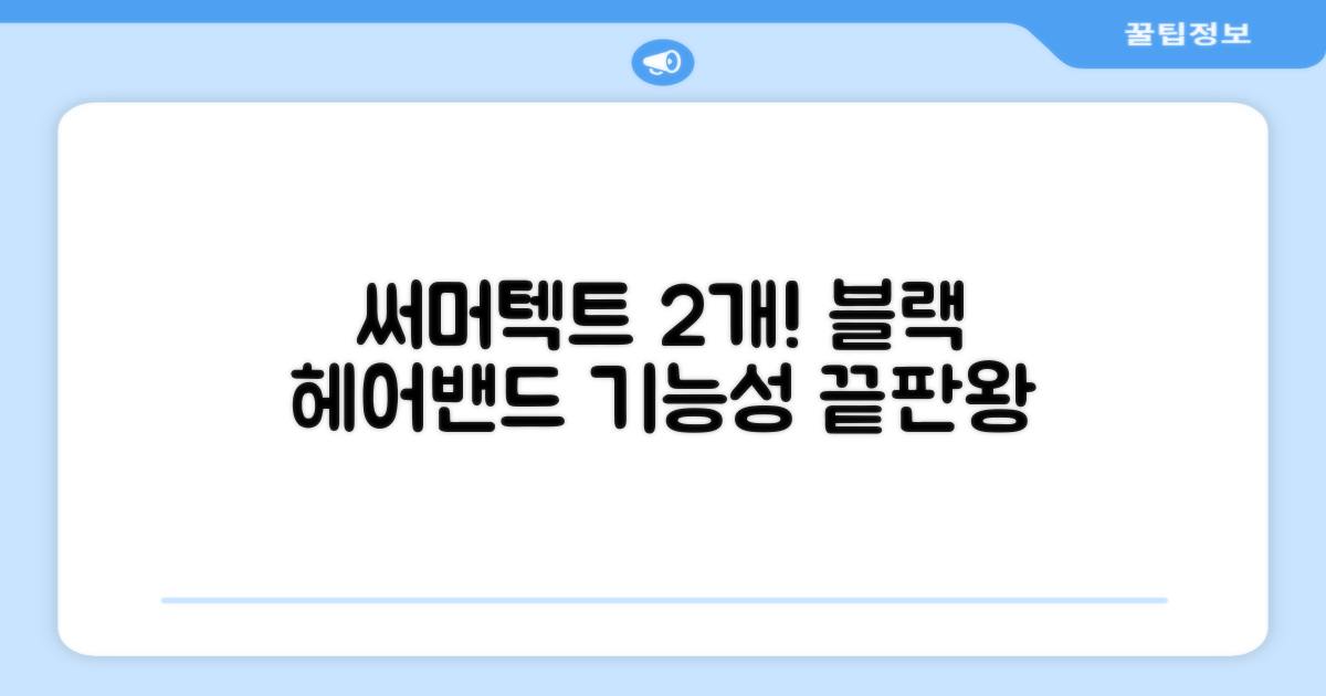 써머텍트 기능성 헤어밴드, 블랙, 2개 추천 리뷰