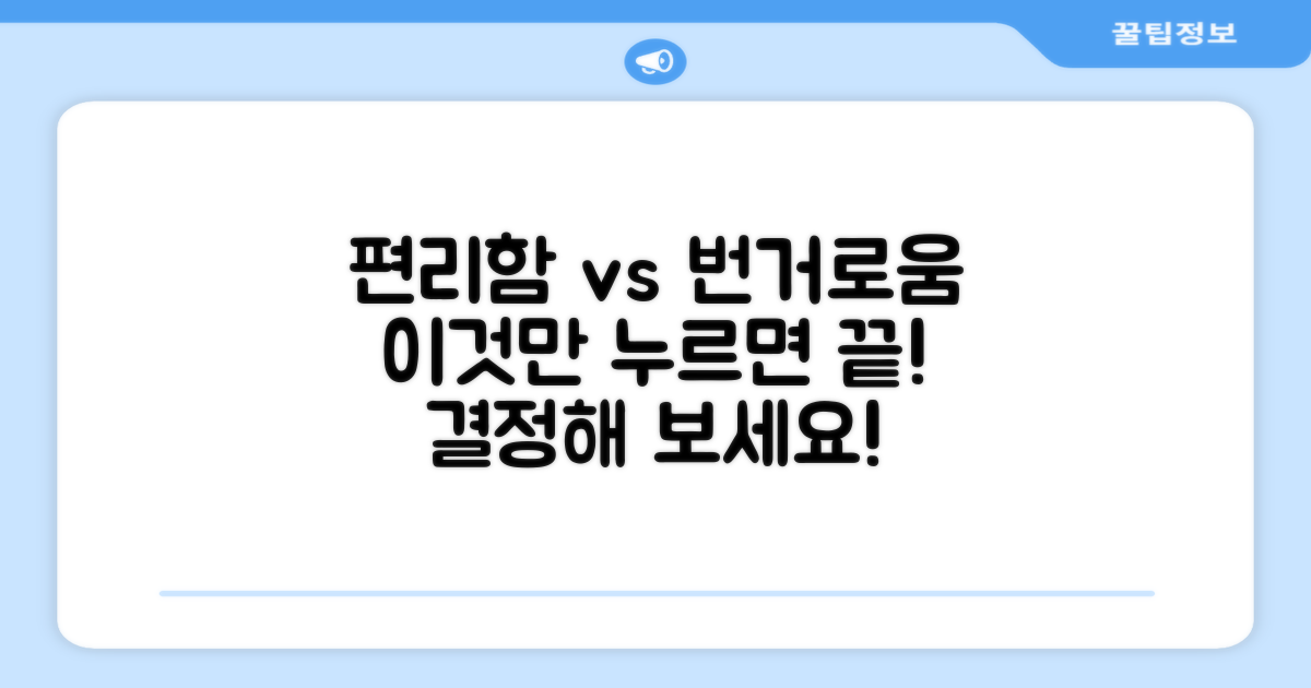 누르는 편리함 vs 누르기 번거로움