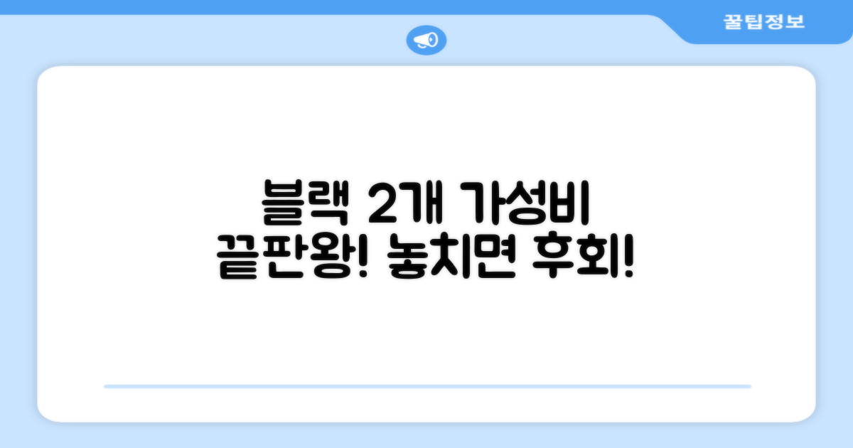 블랙 2개, 가성비 최고