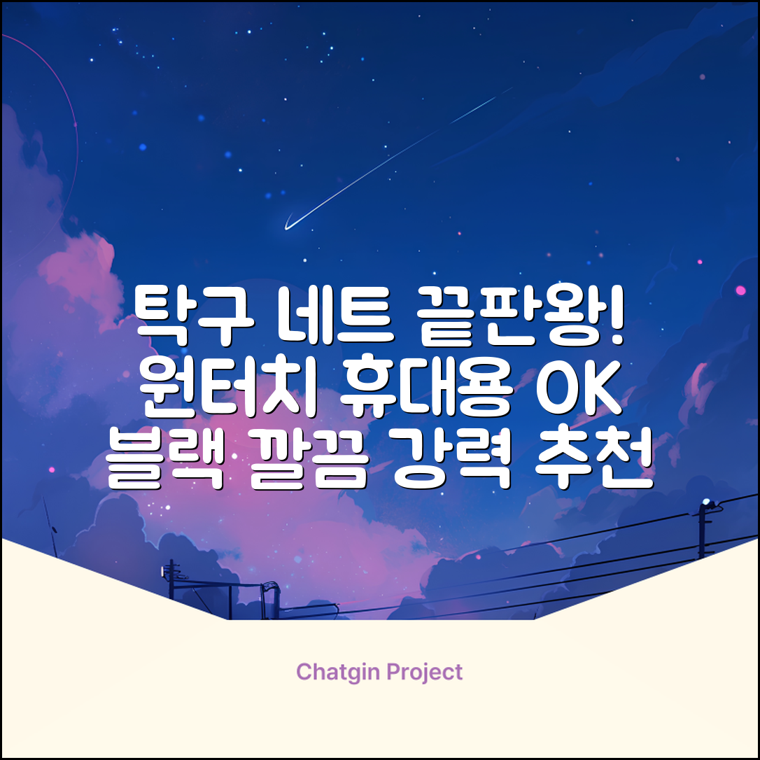 원터치 탁구 지주 네트 휴대용 탁구네트 세트, 1개, 블랙 추천 리뷰
