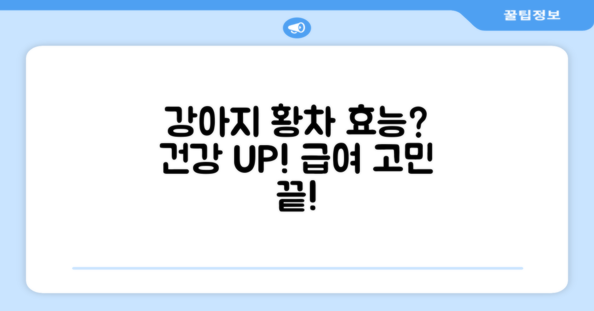 강아지에게 맞는 황차 효능은?