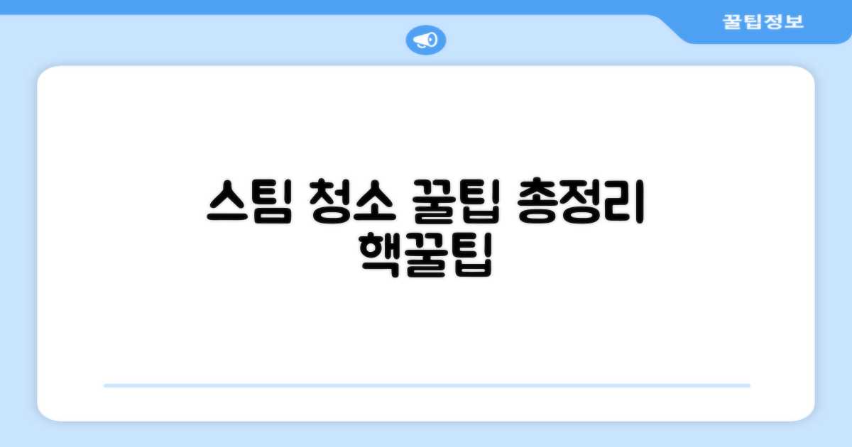 스팀 청소, 더 똑똑하게 쓰는 법?