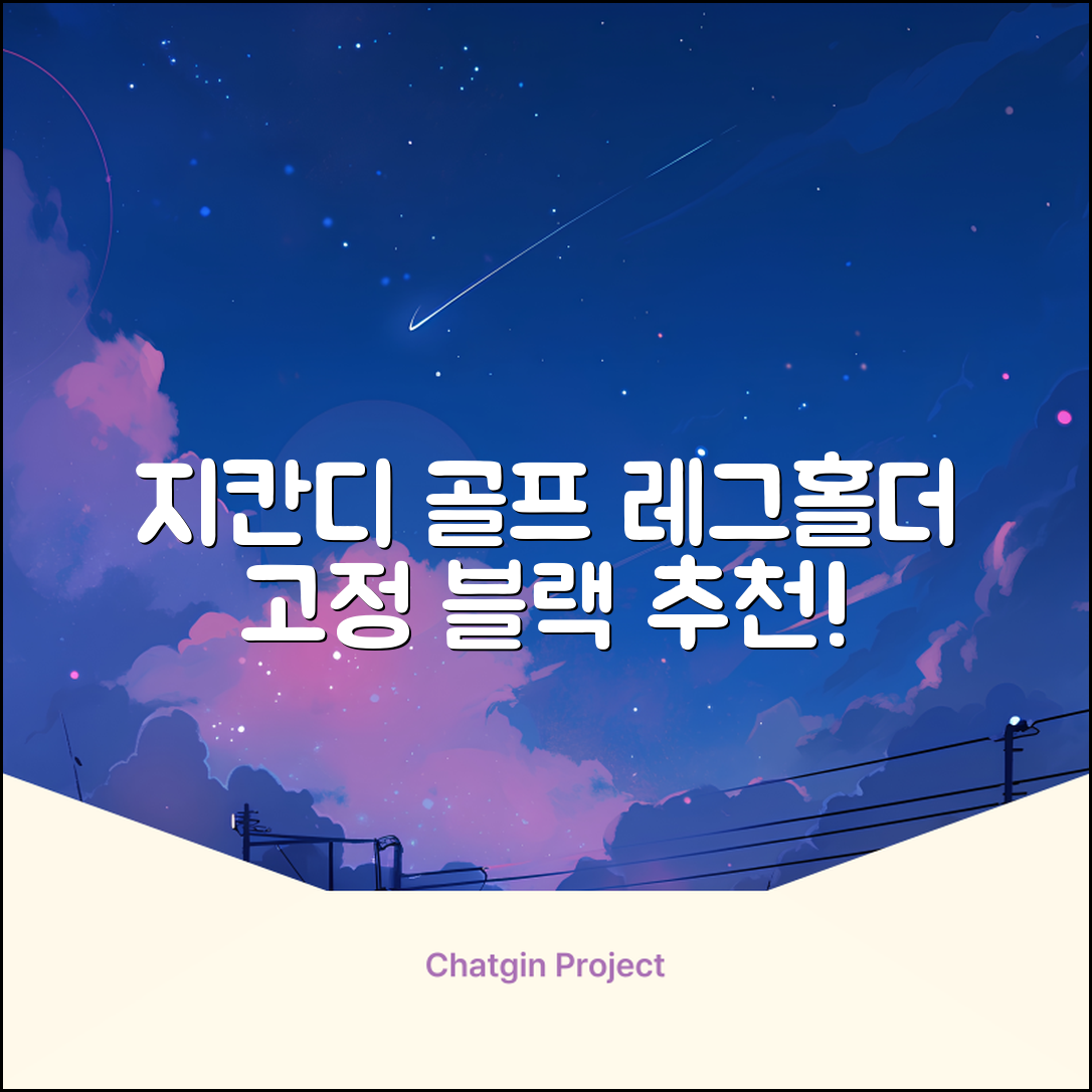 지칸디 골프 스탠드백 레그홀더 다리고정 바닥 지지대, 블랙 추천 리뷰