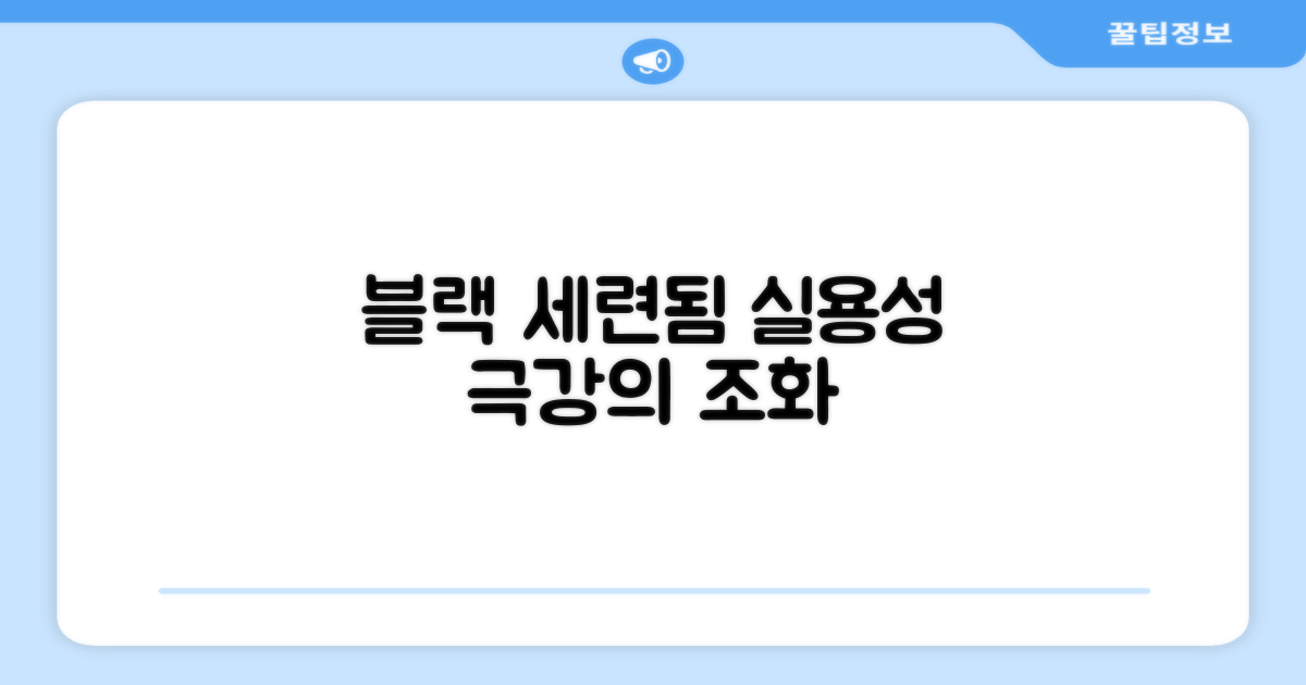 블랙, 세련됨과 실용성