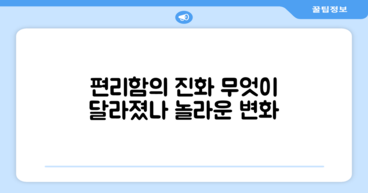 편리함의 진화, 무엇이 달라졌나