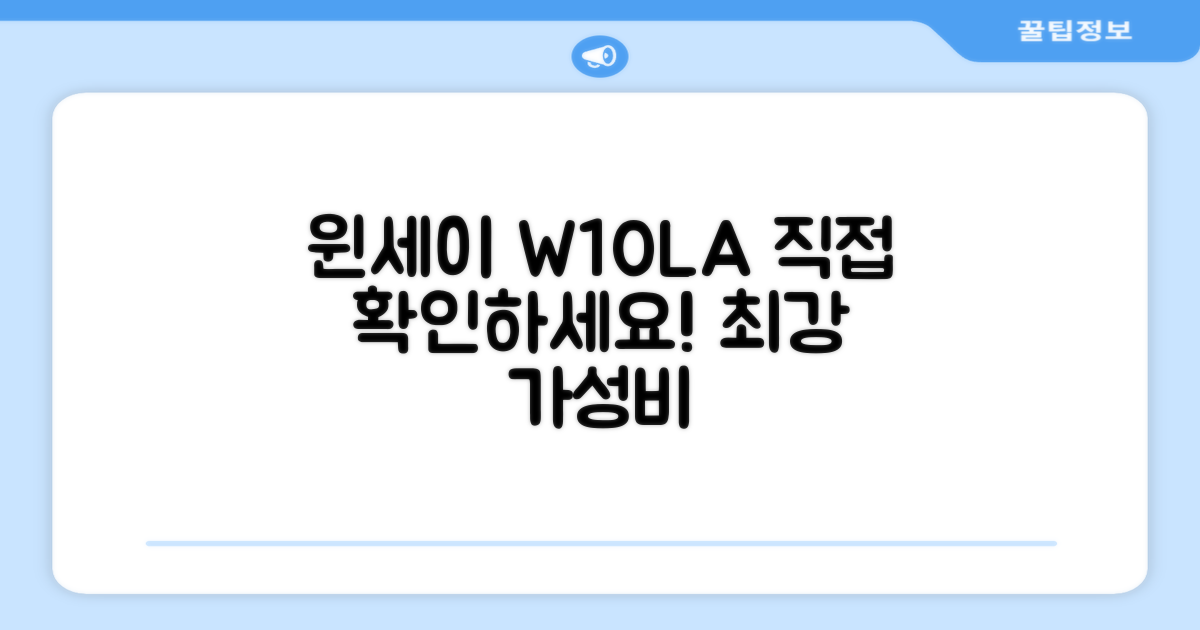 윈세이 W10LA, 얼마나 좋은지 직접 확인하세요