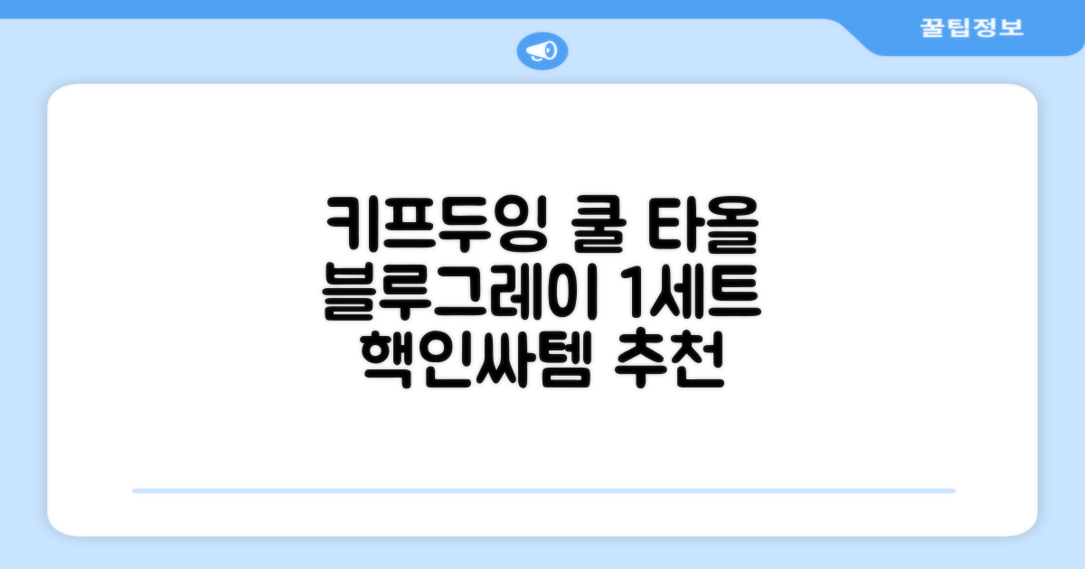키프두잉 건식 스포츠 쿨 타올 케이스, 블루 + 그레이, 1세트 추천 리뷰