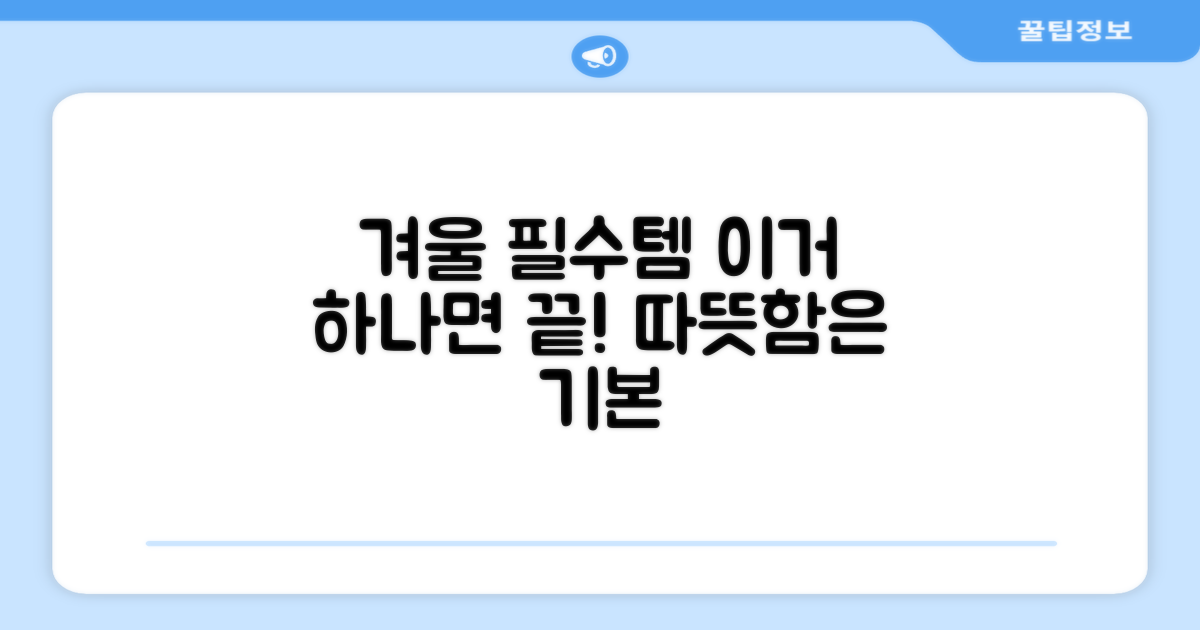 1가지 겨울 필수템
