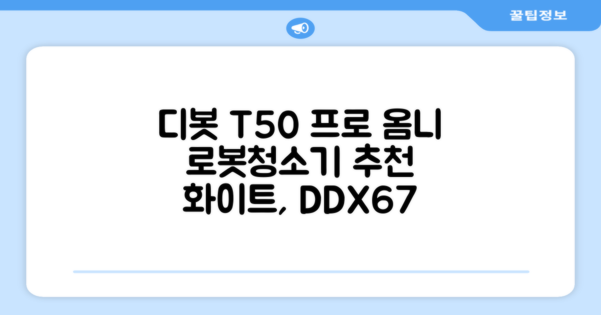 ECOVACS 디봇 T50 프로 옴니 로봇청소기 DDX67, 화이트 추천 리뷰