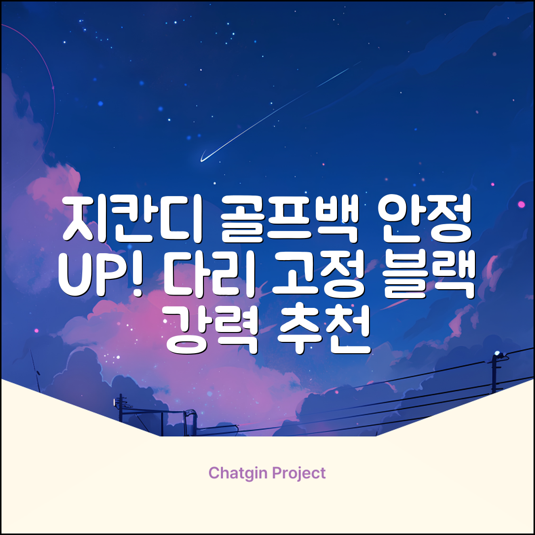 지칸디 골프 스탠드백 레그홀더 다리고정 바닥 지지대, 블랙 추천 리뷰